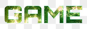 GAME text png green typography word