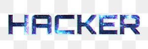 HACKER text png blue typography word