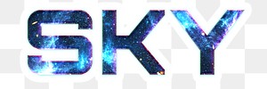 SKY sticker png typography word