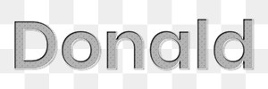Donald male name typography png