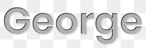 Png male name George typography lettering