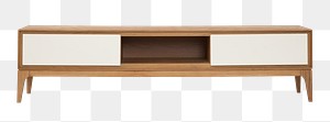 Wooden TV cabinet mockup png in Scandinavian design