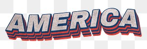 America layered png text message retro typography