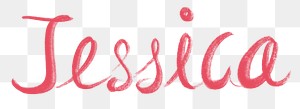 Jessica png hand lettering font