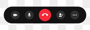 Png call interface icons bar
