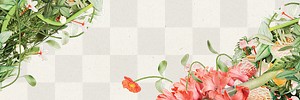 Blooming flowers banner design element