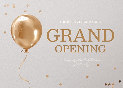 Premium Vector  Grand opening ceremony invitation card closed