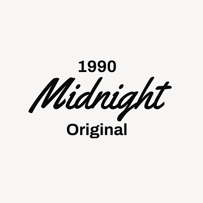 Retro aesthetic logo template, cursive font design