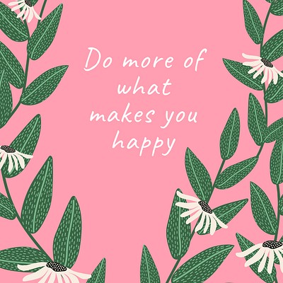 Happy quote Instagram post template, editable text