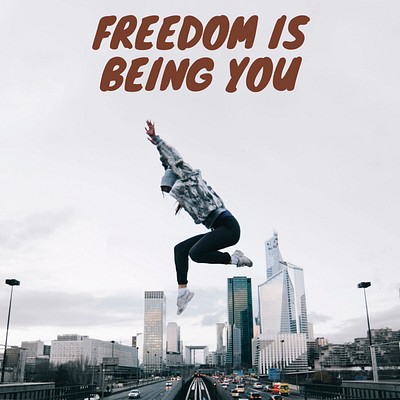 Freedom quote Instagram post template, editable text