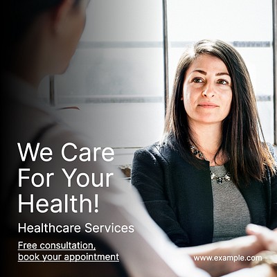 Healthcare services Instagram post template