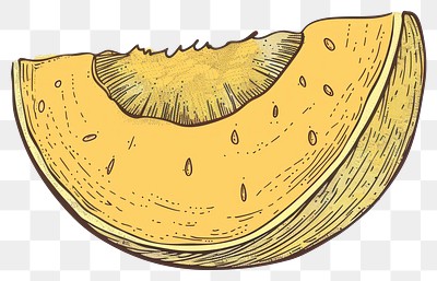 PNG Vintage melon slice illustration