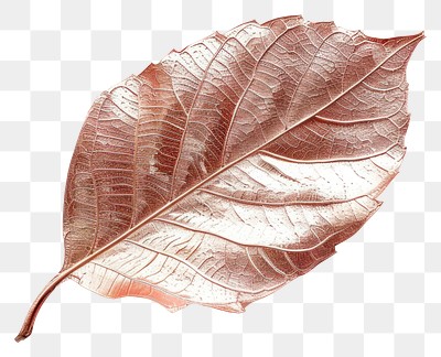 PNG Elegant metallic leaf artwork