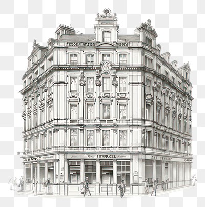 PNG Elegant historic building illustration