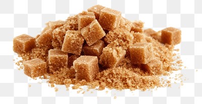 PNG Brown sugar cubes pile