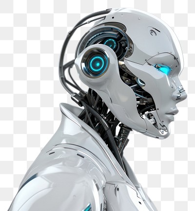 PNG  Futuristic humanoid robot profile