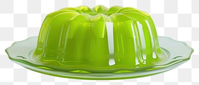 PNG  Green gelatin dessert on plate