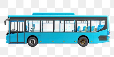 PNG Modern blue city bus design