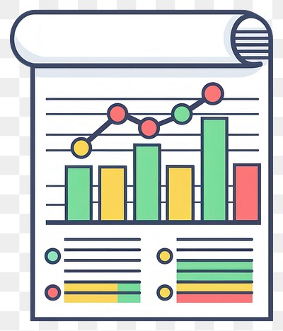 PNG  Colorful data analysis chart illustration