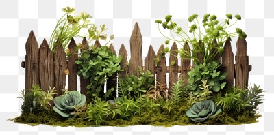 Rustic garden fence greenery