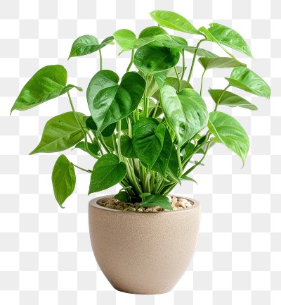 PNG  Lush green potted houseplant