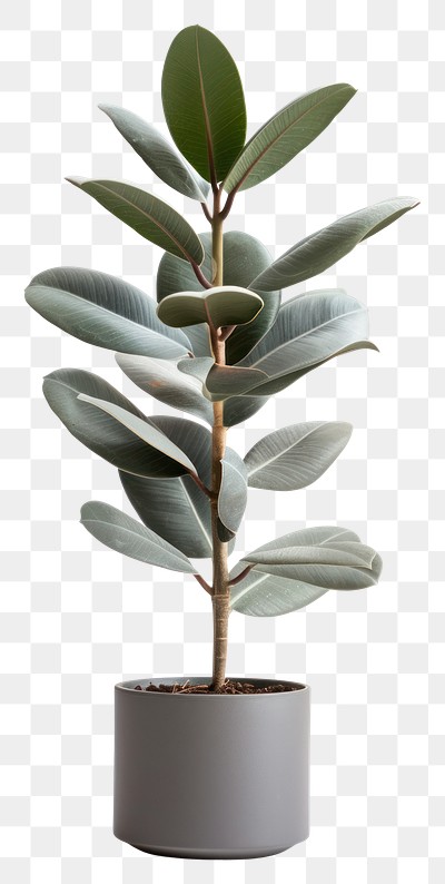 PNG  Modern indoor rubber plant decor