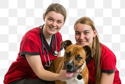 PNG  Veterinary care with happy dog