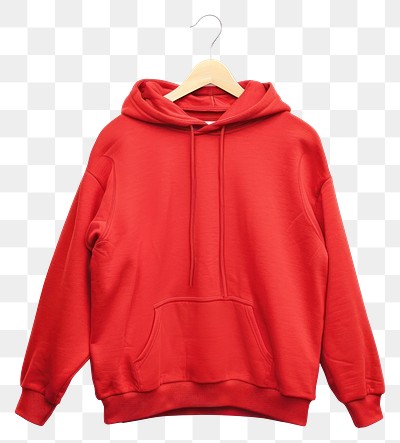 PNG  Red hoodie on hanger