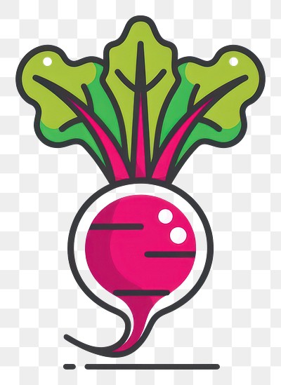 PNG  Vibrant beetroot cartoon illustration