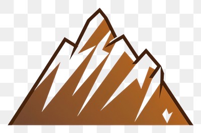 PNG  Stylized brown mountain illustration