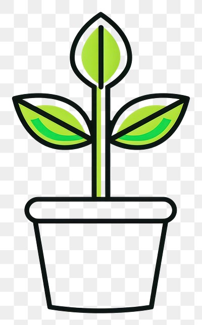 PNG  Minimalist potted plant illustration