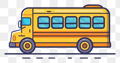 PNG  Colorful school bus illustration