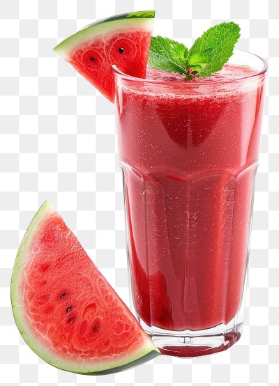 PNG Refreshing watermelon juice with mint