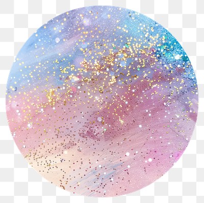 PNG Dreamy pastel galaxy with sparkles