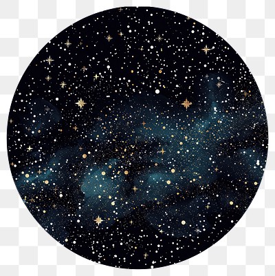 PNG Cosmic starry night sky illustration