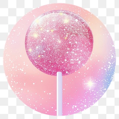 PNG Sparkling pink lollipop illustration