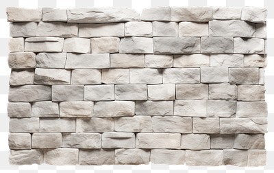 PNG Textured white brick wall