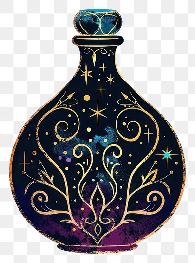 PNG Mystical potion bottle illustration