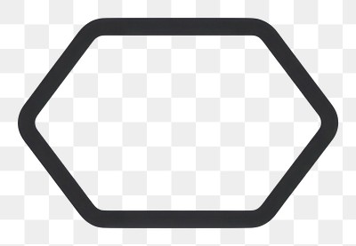 PNG Minimalist hexagon black outline