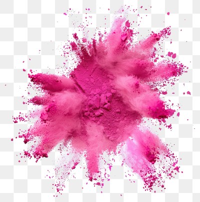 Vibrant pink powder explosion