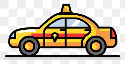 PNG Colorful taxi cab illustration