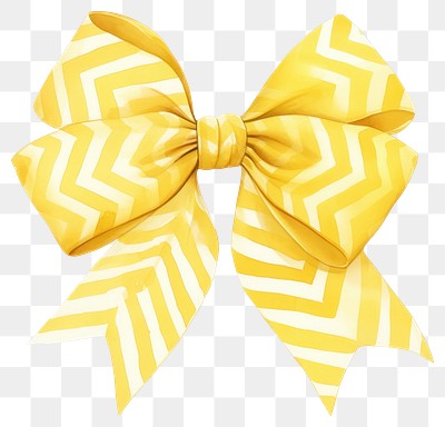 PNG Yellow chevron patterned bow