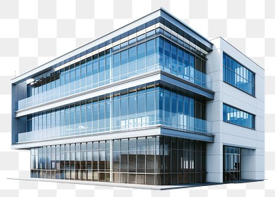 PNG Modern glass office building exterior