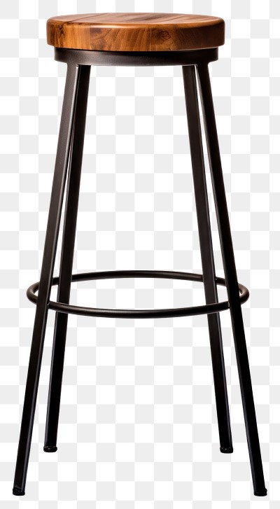 PNG Modern wooden bar stool