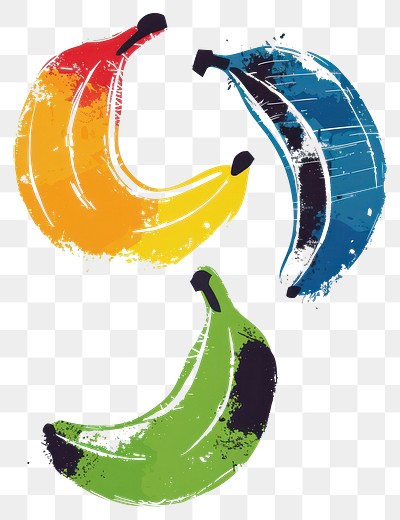 Colorful abstract bananas illustration