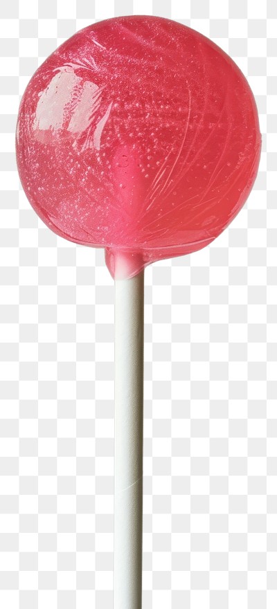 PNG Pink lollipop on white stick