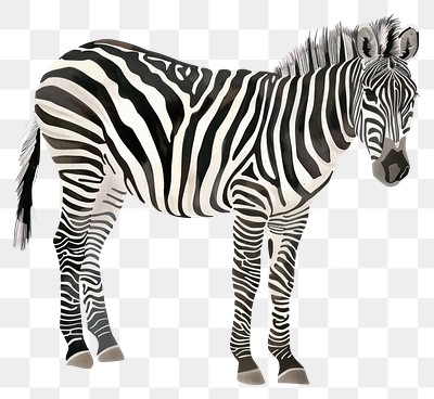 Elegant zebra in natural habitat