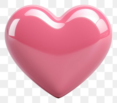 PNG  Glossy pink heart illustration