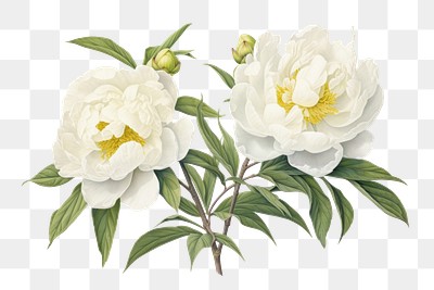 PNG White peony flowers blossom plant petal.