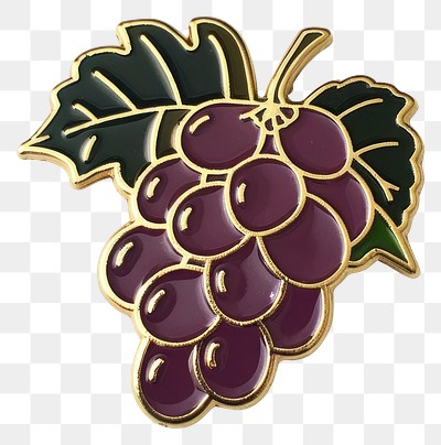 Elegant grape cluster enamel pin